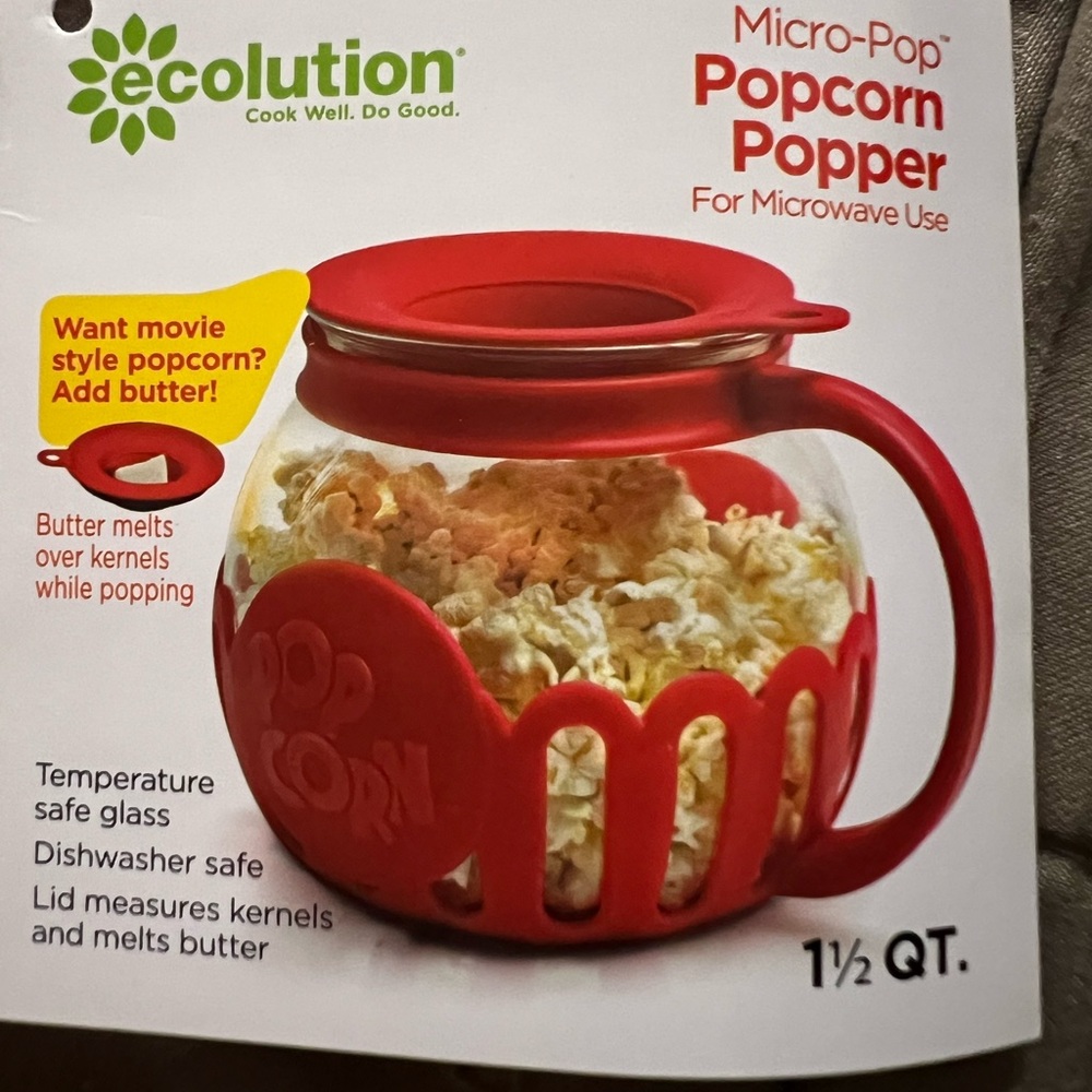 Ecolution Red Micro-Pop Popcorn Maker 1.5 QT